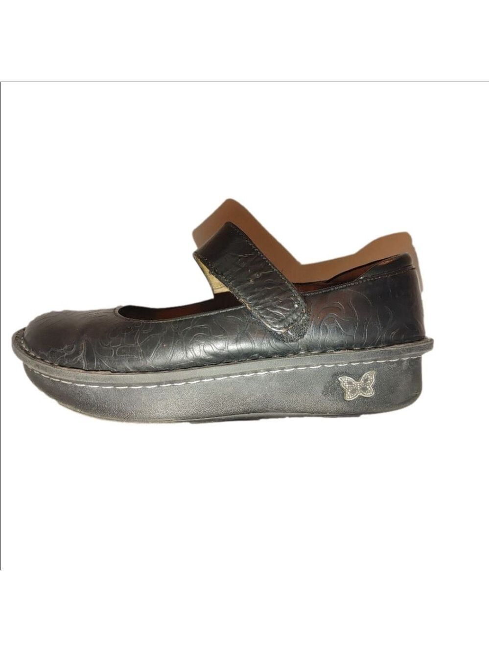 Alegria Paloma Embossed Leather Mary Jane Size 39